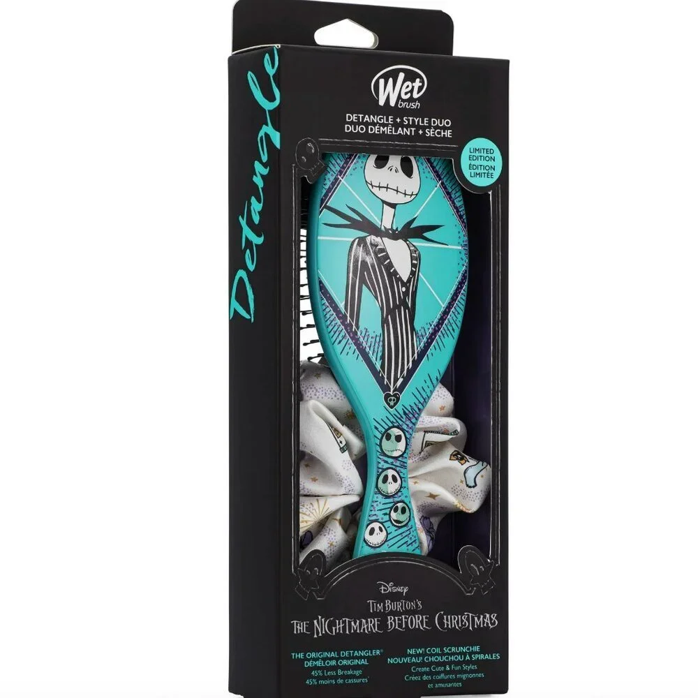 Wet Brush x Disney Jack Skellington Brush w/ Scrunchie NIB